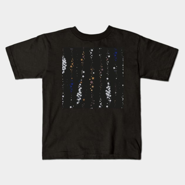 Stars gold and navy shining Kids T-Shirt by GULSENGUNEL